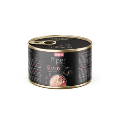 Piper Cat cu Somon – hrană umedă completă pentru pisici adulte, conservă 185 g